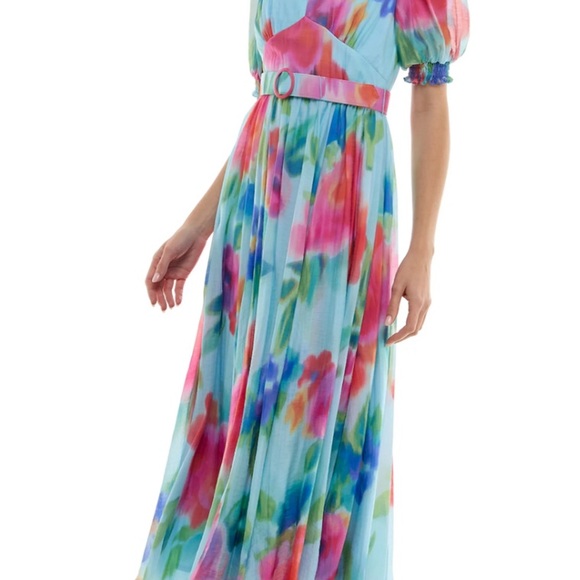 Floral Puff Sleeve Maxi Dress - Picture 3 of 4
